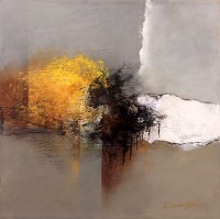 L'passo Benjamin, 24 x 24 Inch, Acrylic on Canvas, Abstract Paintings, AC-LPB-039